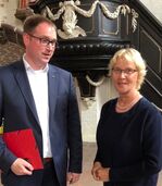 Gemeinsam konnten Bürgermeister Jan Lindenau und ich uns über den Fortschritt der Reparaturen informieren.